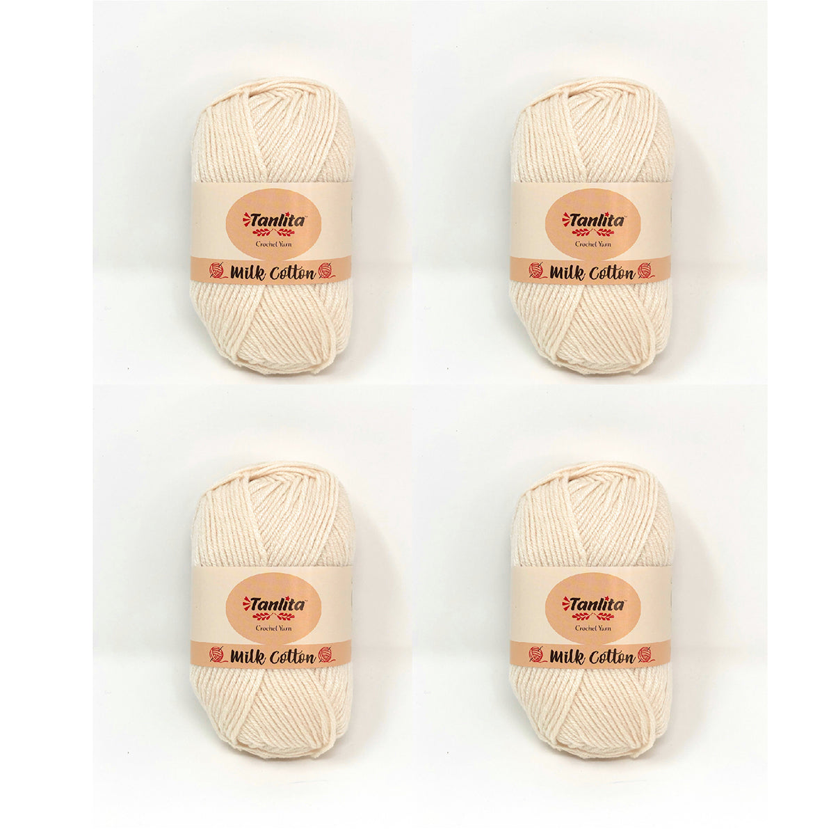 4 Roll Milk Cotton Crochet Yarn 200g, 440 Yards (57 Deep Blue) – TANLITA