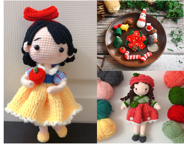 4 Roll Milk Cotton Crochet Yarn 200g, 440 Yards (73 Carbon)