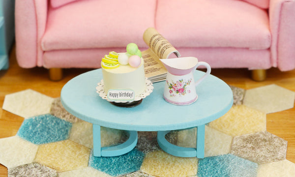 Miniature Modern DIY Dollhouse Kit, with LED, Dust Cover, Collectible Dollhouse (S2004)