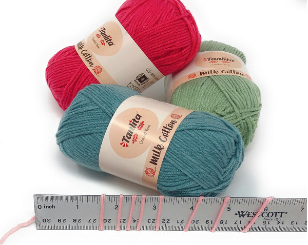 4 Roll Milk Cotton Crochet Yarn 200g, 440 Yards (26 Brown)