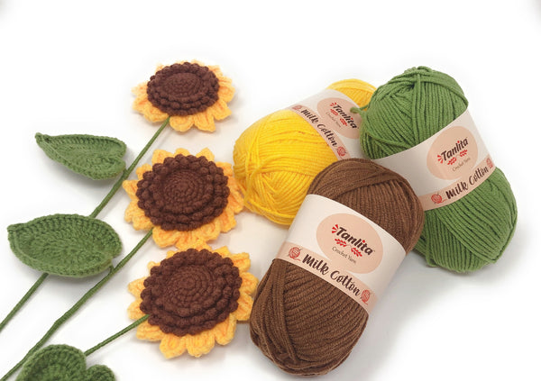 4 Roll Milk Cotton Crochet Yarn 200g, 440 Yards (28 Turquoise)