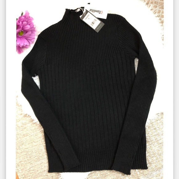 TANLITA | Turtleneck Pullover Long Sleeve Sweater (Black)