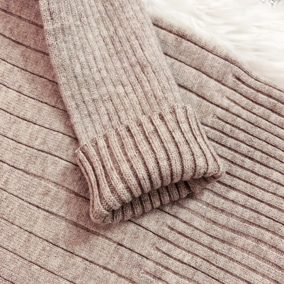 TANLITA | Turtleneck Pullover Long Sleeve Sweater (Khaki)