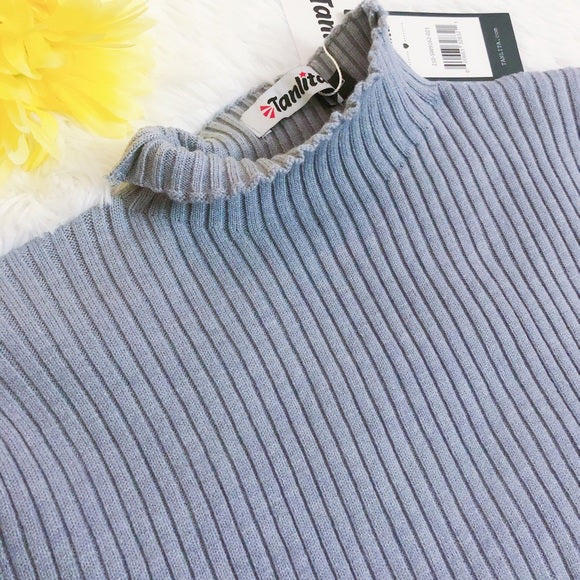 TANLITA | Turtleneck Pullover Long Sleeve Sweater (Gray)